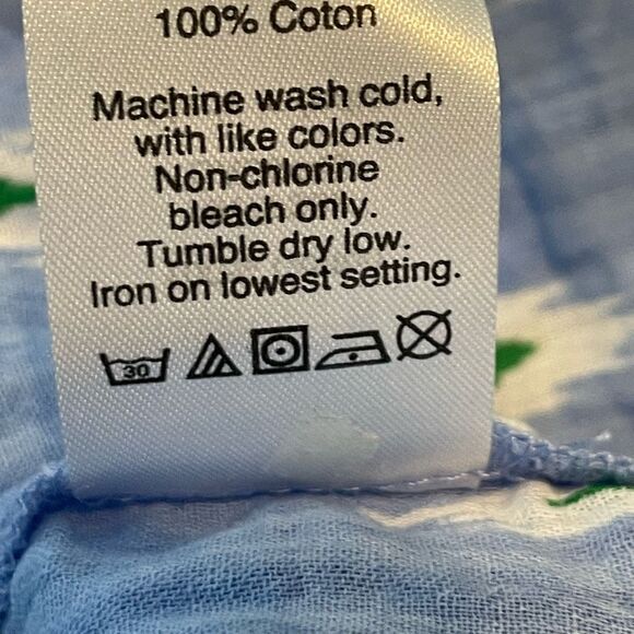 J. Crew Ikat Print Tie Shoulder Top Blue White Chambray Sleeveless S‎ - Picture 8 of 8